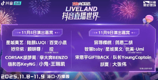 2025抖音Liveland音乐节全阵容官宣,视听盛宴即将开启